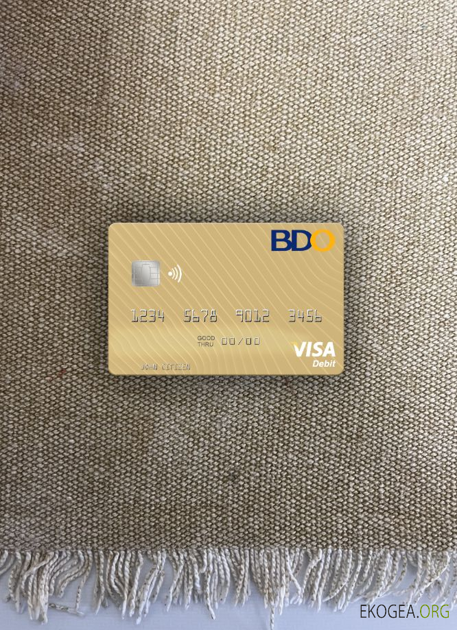 Philippines Banco de Oro carte de débit visa photolook , avant